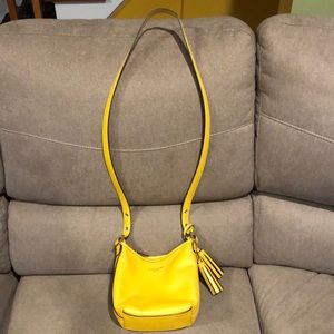 Yellow Leather Coach Crossbody Bag